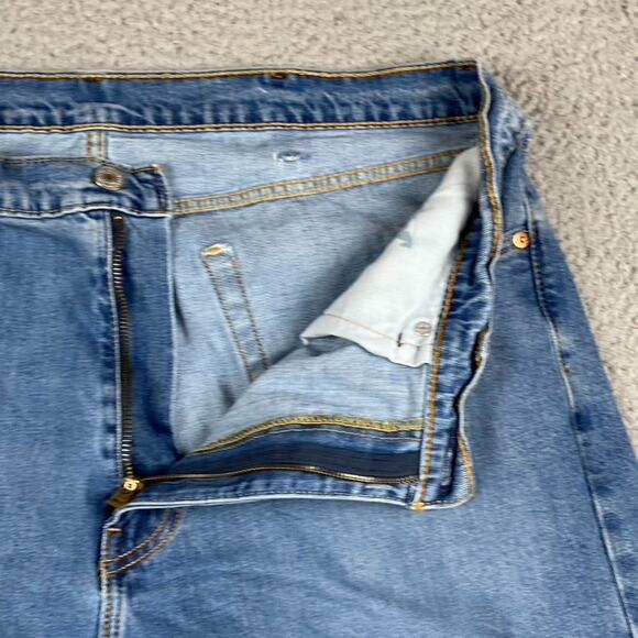 Levi's 505 Regular Straight Fit Jeans Men's 38x30 Medium Wash Denim - Picture 4 of 13